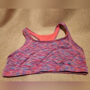 XERSION Pink Multicolor Sports Bra Women's Size M Excellent Condition No Insert